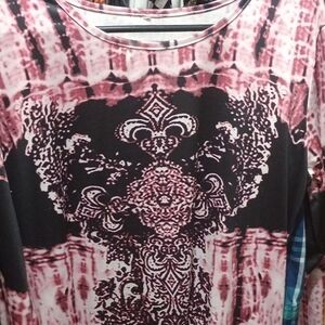 Pink and Black Patterned Top